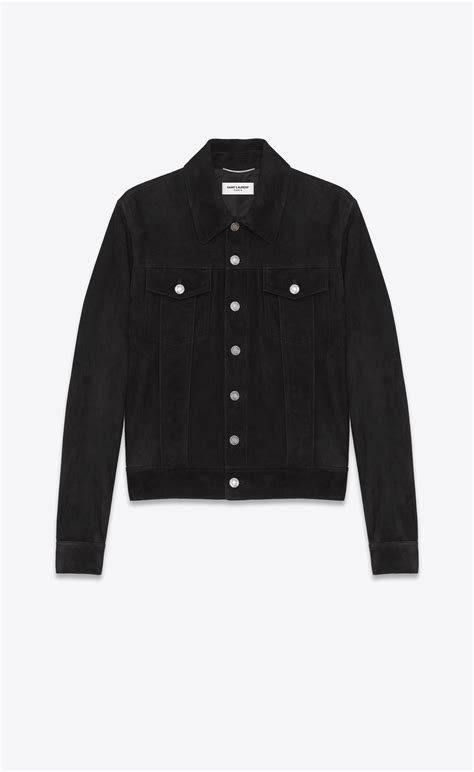 ysl jacket mens|saint laurent suede jacket.